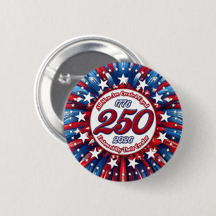 Alle Männer Rot Weiß Blau Grafik Feuerwerk Weiß Button