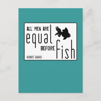 Alle Männer sind gleich vor Fisch (alle Farben) Postkarte