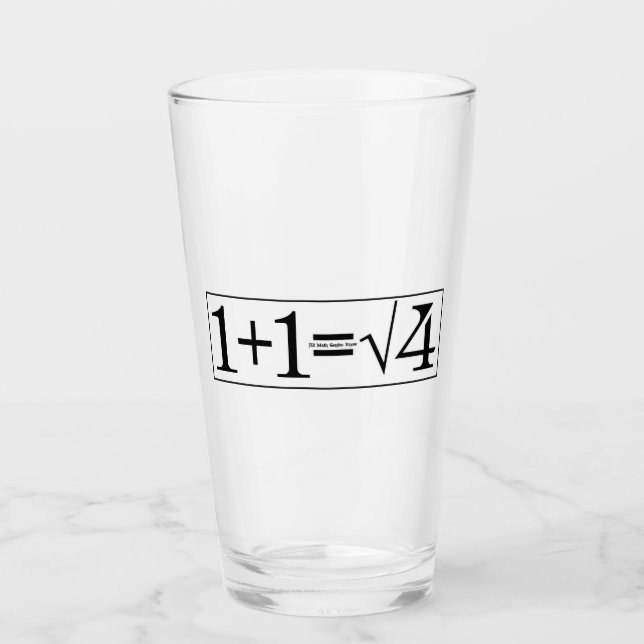 Alle Math Genius Know Glas (Vorderseite)