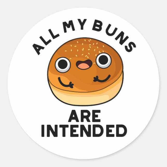 Alle meine Brötchen sind für einen sonnigen Fastfo Runder Aufkleber (Vorderseite)
