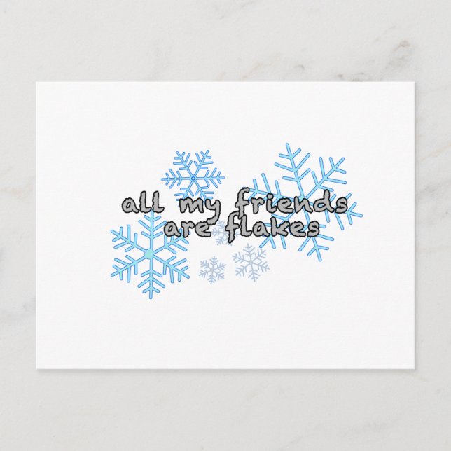 Alle meine Freunde sind Flakes Postkarte (Vorderseite)