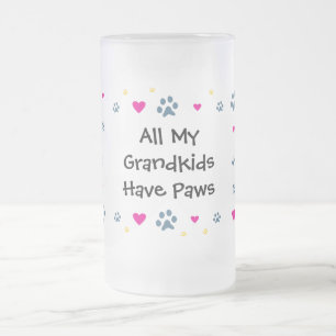 Alle meine Grandkids-Enkelkinder haben Tatzen Mattglas Bierglas