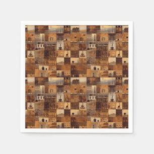 Alle meine Kaffeemaschine Quilt Muster Nr. 4 Serviette