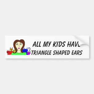 Alle meine KindHaveTriangle geformten Ohren Autoaufkleber