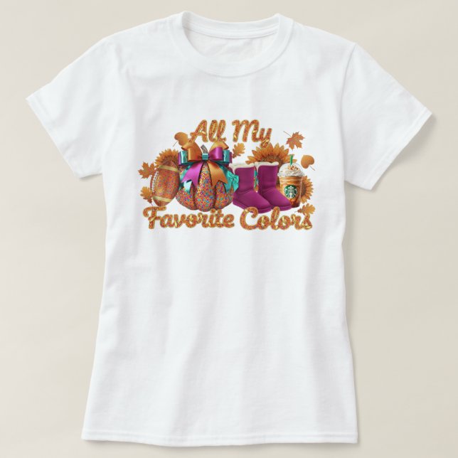 Alle meine Lieblingsfarben T-Shirt (Design vorne)