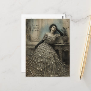 Alle meine Löffel sind weg Lustige Fantasy Vintage Postkarte