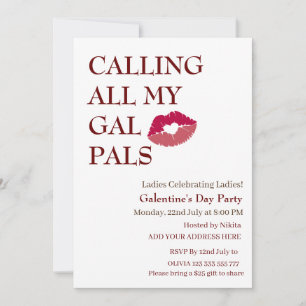 ALLE MEINEN GAL PAL Galentine's Day Girls Night Einladung