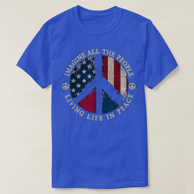 Alle Menschen stellen sich das Leben in einem frie T-Shirt (Design vorne)