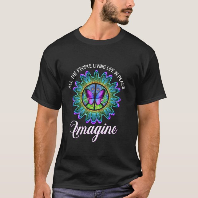 Alle Menschen stellen sich das Leben in einem frie T-Shirt (Vorderseite)