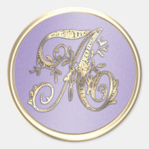 Alle Monogram-Lavendel-Initialen Lila
