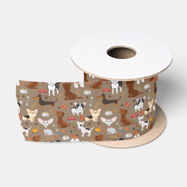 Alle Niedlichen Hunde Satinband (Spule)
