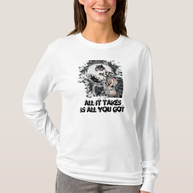 Alle nimmt es mit Kapuze T-Shirt (Vorderseite)