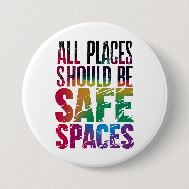 Alle Orte sollten für LGBTQ-Monat sicher sein Button (Vorderseite)