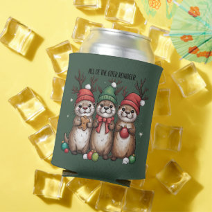 Alle Otter-Rentiere Weihnachten Tier Winter  Dosenkühler
