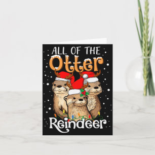 Alle Otter-Rentiere Weihnachts-Otter Santa X Karte