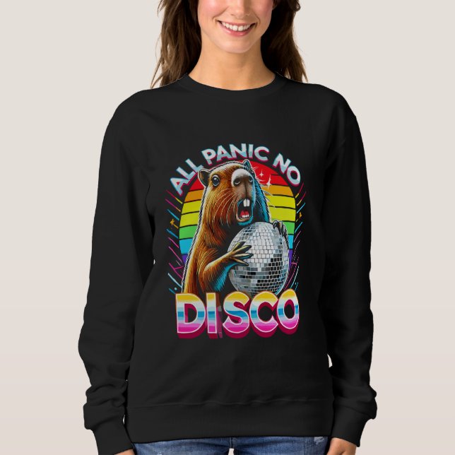 Alle Panic No Disco Capybara Funny Screening Capyb Sweatshirt (Vorderseite)