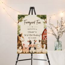 Alle Party-Tiere kommen - Wasserfarben-Farm-Geburt