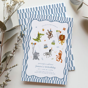 Alle Party-Tiere werden gerufen Wild Safari Geburt Einladung