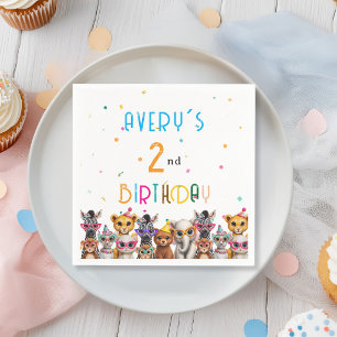 Alle Partytiere kommen! Zoo Geburtstag Serviette