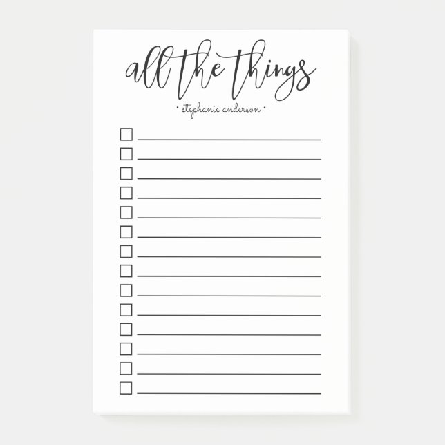 Alle Personalisierten Handschriften Post-it Klebezettel (Vorderseite)
