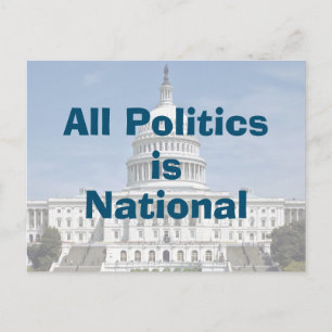 Alle Politik ist 2024 national Postkarte