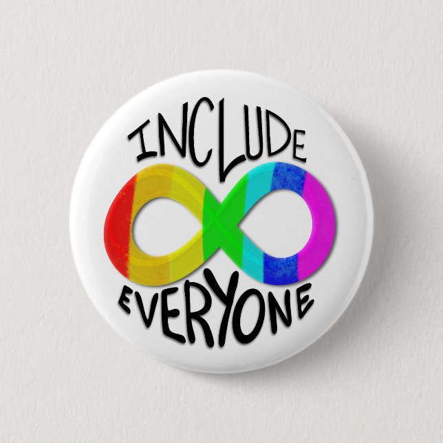 Alle Rainbow Infinity-Symbole einschließen Button (Vorderseite)