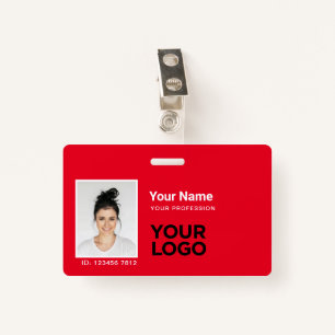 Alle Red Employee Foto Bar oder Qr Code Logo-ID Ausweis