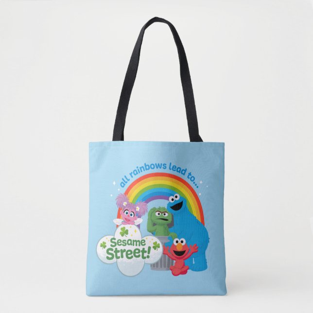Alle Regenbogen führen zur Sesamstraße Tasche (Vorderseite)
