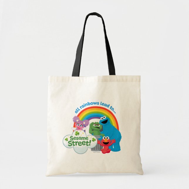 Alle Regenbogen führen zur Sesamstraße Tragetasche (Vorne)
