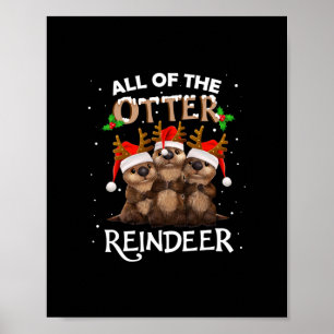 alle Rentiere-Weihnachten lustig niedliche T- Poster