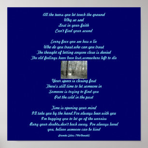 Alle Risse, die Sie Touch das… Gedicht/die Texte Poster