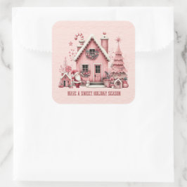 Alle Rosa haben ein schönes Ferienhaus Quadratischer Aufkleber