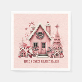Alle Rosa haben ein schönes Ferienhaus Serviette