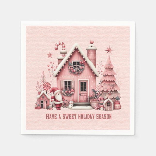 Alle Rosa haben ein schönes Ferienhaus Serviette (Vorderseite)