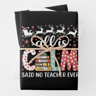Alle Ruhe sagte, kein Lehrer Weihnachtsstift Baum Geschenkpapier Set