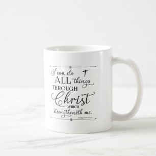 Alle Sachen durch Christus - Philippians-4:13 Kaffeetasse