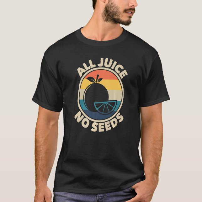 Alle Säfte ohne Samen Retro Männer Vasektomie Vase T-Shirt (Vorderseite)