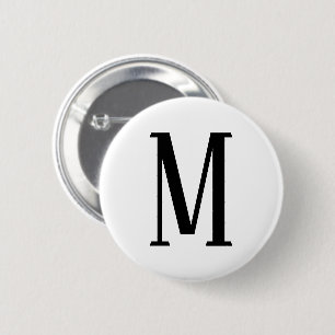 Alle Schreiben Schwarz-Weiß- oder DIY-Farben Button