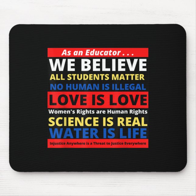 Alle Schüler leben Diversity Bewusstsein gegen Bul Mousepad (Vorne)