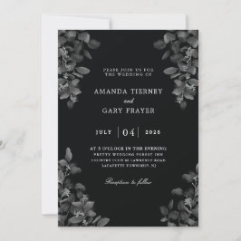 Alle schwarzen Hochzeitseinladungen Einladung