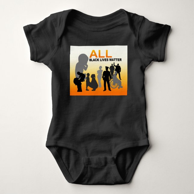 Alle schwarzen Lebensfragen sind wichtig Baby Strampler (Vorderseite)