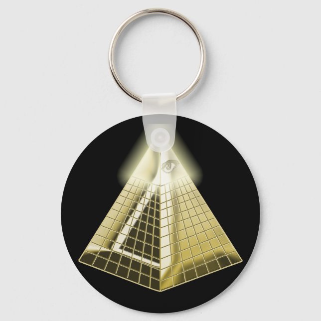 Alle sehen Auge Pyramiden Schlüsselanhänger (Vorderseite)