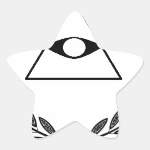 Alle sehen Auge Wappen Symbolik F&AM Stern-Aufkleber