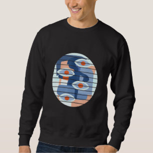Alle sehen Augen bunt Abstrakte Kunst Sweatshirt