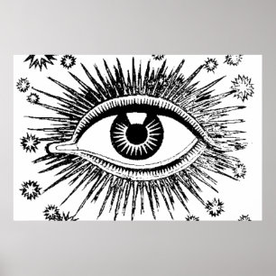 Alle sehende Augen-mystische Augapfel-Hypnose Poster
