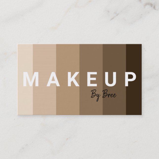 Alle Shades Foundation Skin Make up Artist Visitenkarte (Vorderseite)
