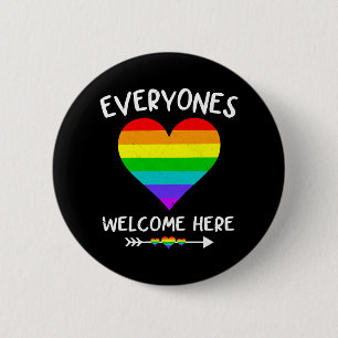Alle sind hier willkommen, der lgbtq-Stolz Ally Lg Button