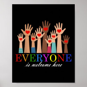Alle sind willkommen hier Idaho Lehrer Support LGB Poster
