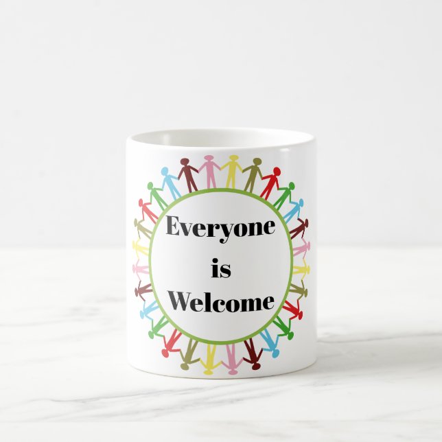 Alle sind willkommene Kaffee-Tasse Kaffeetasse (Mittel)