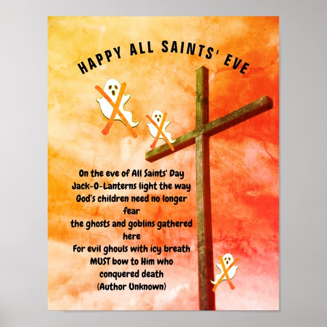 ALLE SITZEN SOWIE Christliches Halloween Poster (Vorne)